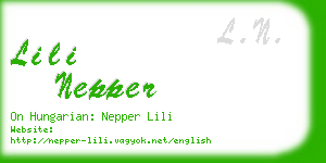 lili nepper business card